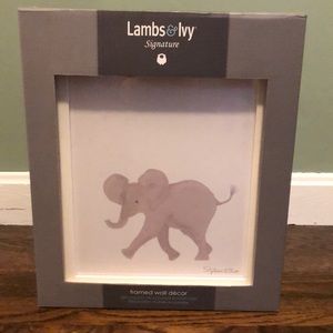 Lambs & Ivy Signature Elephant Framed Wall Decor